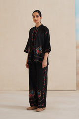 Black Bloom Cross Stitch Co-ord Set