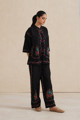 Black Bloom Cross Stitch Co-ord Set