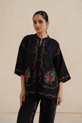 Black Bloom Cross Stitch Co-ord Set