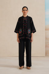 Mehak Noir Cross Stitch Top