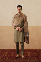 Meher Olive Embroidered Kurta & Pant