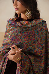 Rangrez Multicolor Jamawar Shawl For Women