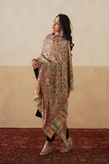 Gulistan Classic Kani Pashmina Shawl For Women (Beige) - Luxury Wedding Gift