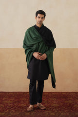 His & Her Double Sided Stole Set – Green & Pink Solid Wool Stole for Wedding Gifting and Corporate Gifting