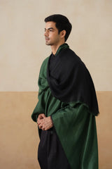 His & Her Double Sided Stole Set – Green & Pink Solid Wool Stole for Wedding Gifting and Corporate Gifting