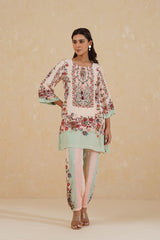 Dariya Floral Matching Kurta Pant set for women