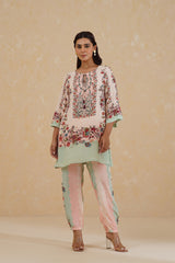 Dariya Floral Matching Kurta Pant set for women