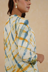 Mustard Teal Ombre Co-ord Set- Inchingindia