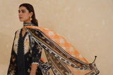 Floral Print Black Suit with Contrast Dupatta