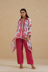 Flowy Pink Printed Co-ord Set- Inchingindia