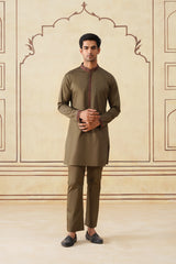Meher Olive Embroidered Kurta & Pant