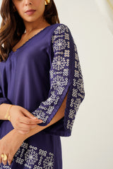 Contrast Navy Blue Co-ord Set