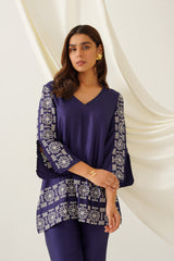 Contrast Navy Blue Co-ord Set