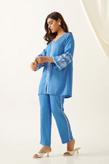 Cobalt Elegance Suit Set- Inchingindia