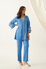 Cobalt Elegance Suit Set- Inchingindia