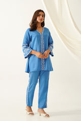 Cobalt Elegance Suit Set- Inchingindia