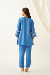 Cobalt Elegance Suit Set- Inchingindia