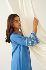 Cobalt Elegance Suit Set- Inchingindia