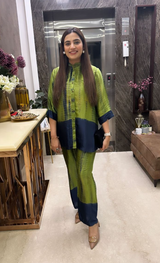 BLUE-GREEN OMBRE CO-ORD SET