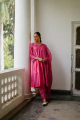 Utsav Pink Embroidered Suit Set for Women's