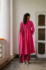 Utsav Pink Embroidered Suit Set for Women's