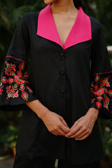 Fusion Black Embroidered Set