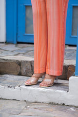 Peach Pastel Ombre Co-Ord Set for women- inching india