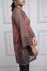 Rust Printed Co-ord Set for Women - inching india