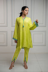 latest Meadow Green Suit Set for women - inching india