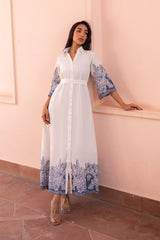 Ziya Santorini Cutwork Embroidered Dress