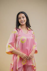 Seher Pink Yellow Tie & Dye Co-ord Set
