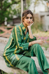 Seher Green Yellow Tie & Dye Co-ord Set