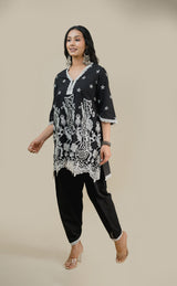 Seher Black Cutwork Suit Set