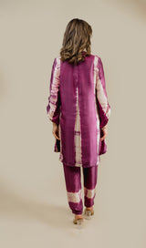 Seher Wine Tie & Dye Co-ord Set
