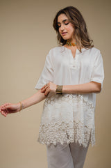 Seher Cream 3D Cutwork Set