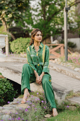 Seher Green Yellow Tie & Dye Co-ord Set