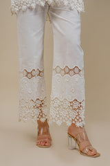 Seher Cream 3D Cutwork Set