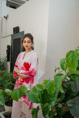 Seher Pink Floral Printed Suit