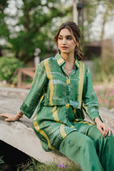 Seher Green Yellow Tie & Dye Co-ord Set