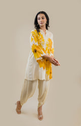 Seher Yellow Floral Printed Suit