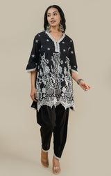 Seher Black Cutwork Suit Set