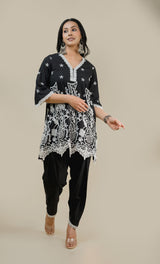 Seher Black Cutwork Suit Set