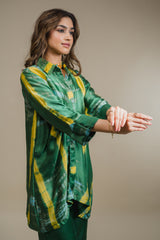 Seher Green Yellow Tie & Dye Co-ord Set