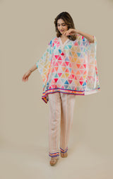 Geometrical Printed Kaftan Set