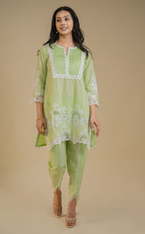 Seher Lime Green Cutwork Suit Set