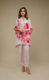 Seher Pink Floral Printed Suit
