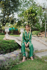 Seher Green Yellow Tie & Dye Co-ord Set