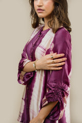 Seher Wine Tie & Dye Co-ord Set