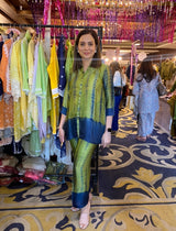 BLUE-GREEN OMBRE CO-ORD SET