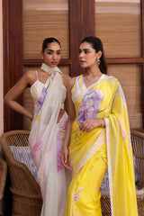 Ziya Sun-Kissed Yellow Georgette Saree